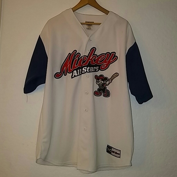 mens mickey mouse baseball jersey